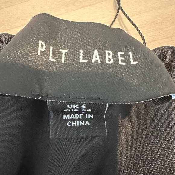 NWT PrettyLittleThing PLT Label Black Contrast Stitch Corset Top Women's Size 2 - Picture 5 of 9